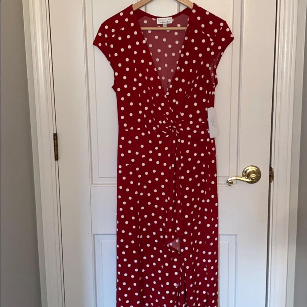 Red Polka Dotted Dress